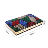 Metal Patchwork Evening Bag Wedding Party Clutch Purse