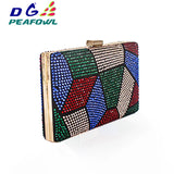 Metal Patchwork Evening Bag Wedding Party Clutch Purse