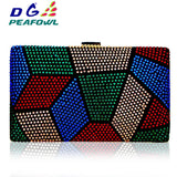 Metal Patchwork Evening Bag Wedding Party Clutch Purse