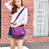 Women Nylon Shoulder Bag Multi-pocket Crossbody Tote Purse Messenger Satchel
