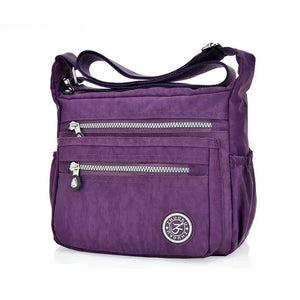 Women Nylon Shoulder Bag Multi-pocket Crossbody Tote Purse Messenger Satchel
