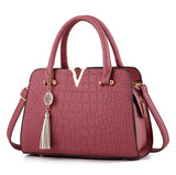 Crocodile Pattern Ladies Handbag PU Women's Bag