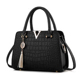 Crocodile Pattern Ladies Handbag PU Women's Bag