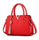 Crocodile Pattern Ladies Handbag PU Women's Bag