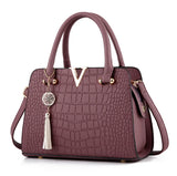 Crocodile Pattern Ladies Handbag PU Women's Bag