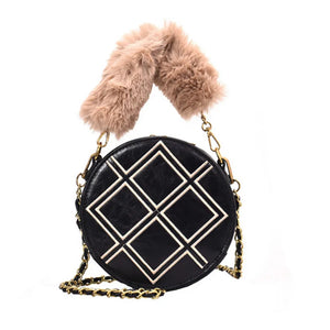 Fur Shoulder Bag for Women Ladies Girls