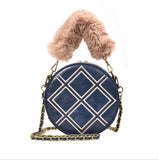Fur Shoulder Bag for Women Ladies Girls