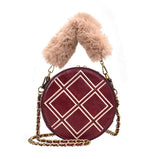 Fur Shoulder Bag for Women Ladies Girls