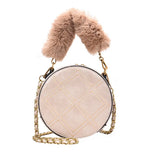 Fur Shoulder Bag for Women Ladies Girls