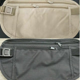 Travel Money Belt Waist Security Wallet RFID Passport Pouch