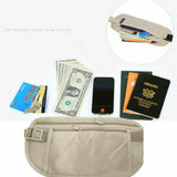 Travel Money Belt Waist Security Wallet RFID Passport Pouch