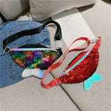 Kids Girls Sequin Shoulder Crossbody Bag Mermaid Small Bag