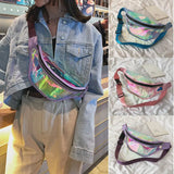 PVC Transparent Punk Holographic Fanny Pack Waterproof Belt Bum Bag