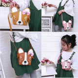 Hot Kids Girls Cartoon Animal Dog Ear Handbag Shoulder Bag Purse Messenger