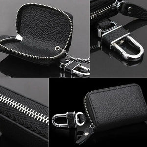 Men Clutch Bag Key Holder Vintage Zipper Long Wallet