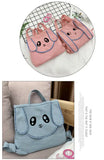 3D Ears Backpack Schoolbag for Kids Boys Girls Oxford Rucksack