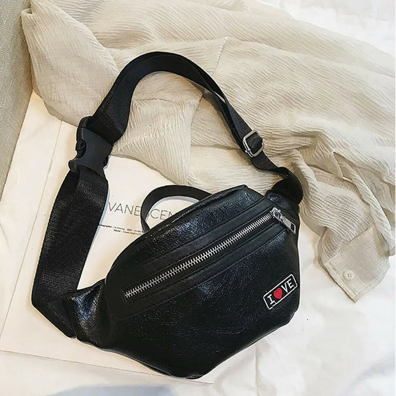 Women Love Printed Waist Fanny Pack Belt Bag Travel Hip Bum Bag