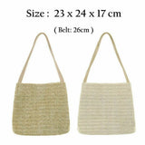 Women Straw Shoulder Bag Rattan Straw Crossbody Handbag