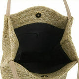 Women Straw Shoulder Bag Rattan Straw Crossbody Handbag