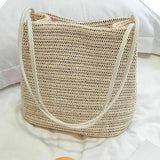 Women Straw Shoulder Bag Rattan Straw Crossbody Handbag