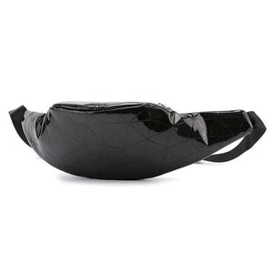 Glitter Laser Plaid Fanny Pack Money Belt Bag