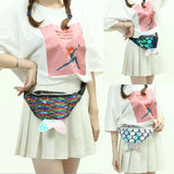 Colorful Laser Sequin Mermaid Fish Tail Waist Bag