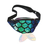Colorful Laser Sequin Mermaid Fish Tail Waist Bag