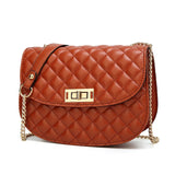 Plaid Women Messenger Bag Crossbody Chain Shoulder Handbag