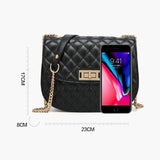 Plaid Women Messenger Bag Crossbody Chain Shoulder Handbag