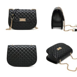 Plaid Women Messenger Bag Crossbody Chain Shoulder Handbag