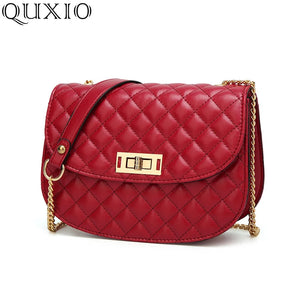Plaid Women Messenger Bag Crossbody Chain Shoulder Handbag