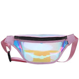 PVC Waterproof Transparent Belt Bum Bag Punk Holographic Fanny Pack