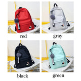 Solid backpack girl school bags for teenage College wind Women SchoolBag