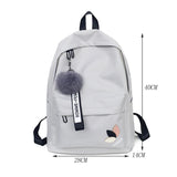 Solid backpack girl school bags for teenage College wind Women SchoolBag