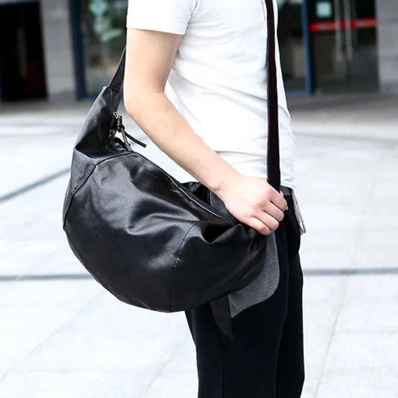 Men's Personalized Travel Bucket Bag Casual Messenger Bag