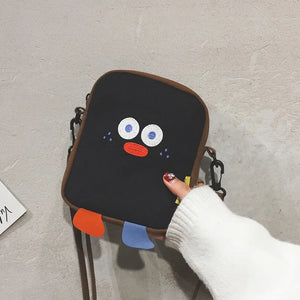 Summer Hot Cartoon Canvas Bags for Women Female Zipper Handbags