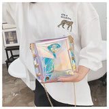 Clear Jelly Crossbody Bag Women Chain Clutch Party Shoulder
