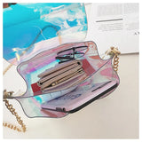 Clear Jelly Crossbody Bag Women Chain Clutch Party Shoulder
