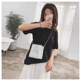 Clear Jelly Crossbody Bag Women Chain Clutch Party Shoulder