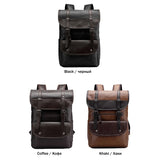 Vintage Men's Pu Leather Backpack for Laptop Business