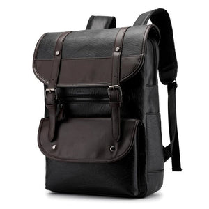 Vintage Men's Pu Leather Backpack for Laptop Business