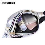 Holographic Women's Belt Bag Laser Fanny Pack Silver Pink Wallet Waist Packs