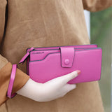 Scrub Leather Lady Purses Clutch Wallet Female Carteira Feminina W322