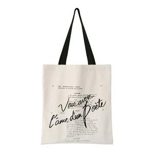 Canvas Eco Shopping Bag Zipper Foldable Handbag Tote