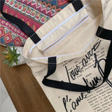 Canvas Eco Shopping Bag Zipper Foldable Handbag Tote