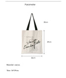 Canvas Eco Shopping Bag Zipper Foldable Handbag Tote