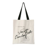 Canvas Eco Shopping Bag Zipper Foldable Handbag Tote