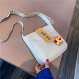 Women Sun Flower Carrot Shoulder Bag Canvas Handbag Casual Tote