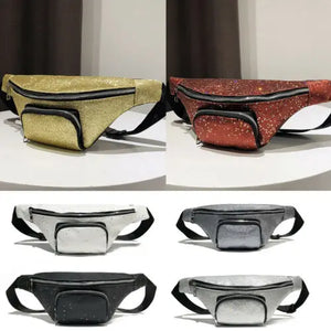 Women Lady Waist Fanny Pack Belt Bag Pouch Travel Hip Bum Bag Ladies Sequins