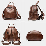 Women Leather Backpacks Female Shoulder Bags Sac a Dos Travel Ladies Bagpack